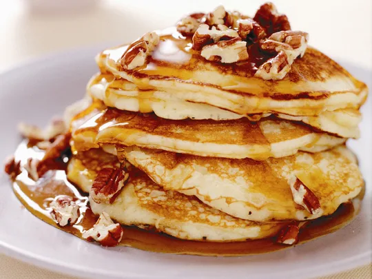 banana maple pancakes