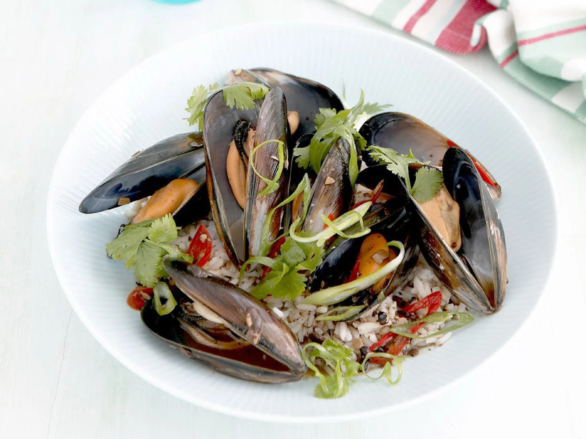 mussel broth with black bean sauce
