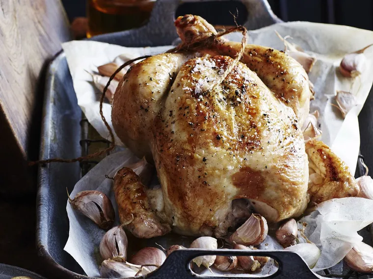 roast chicken with 40 cloves of garlic