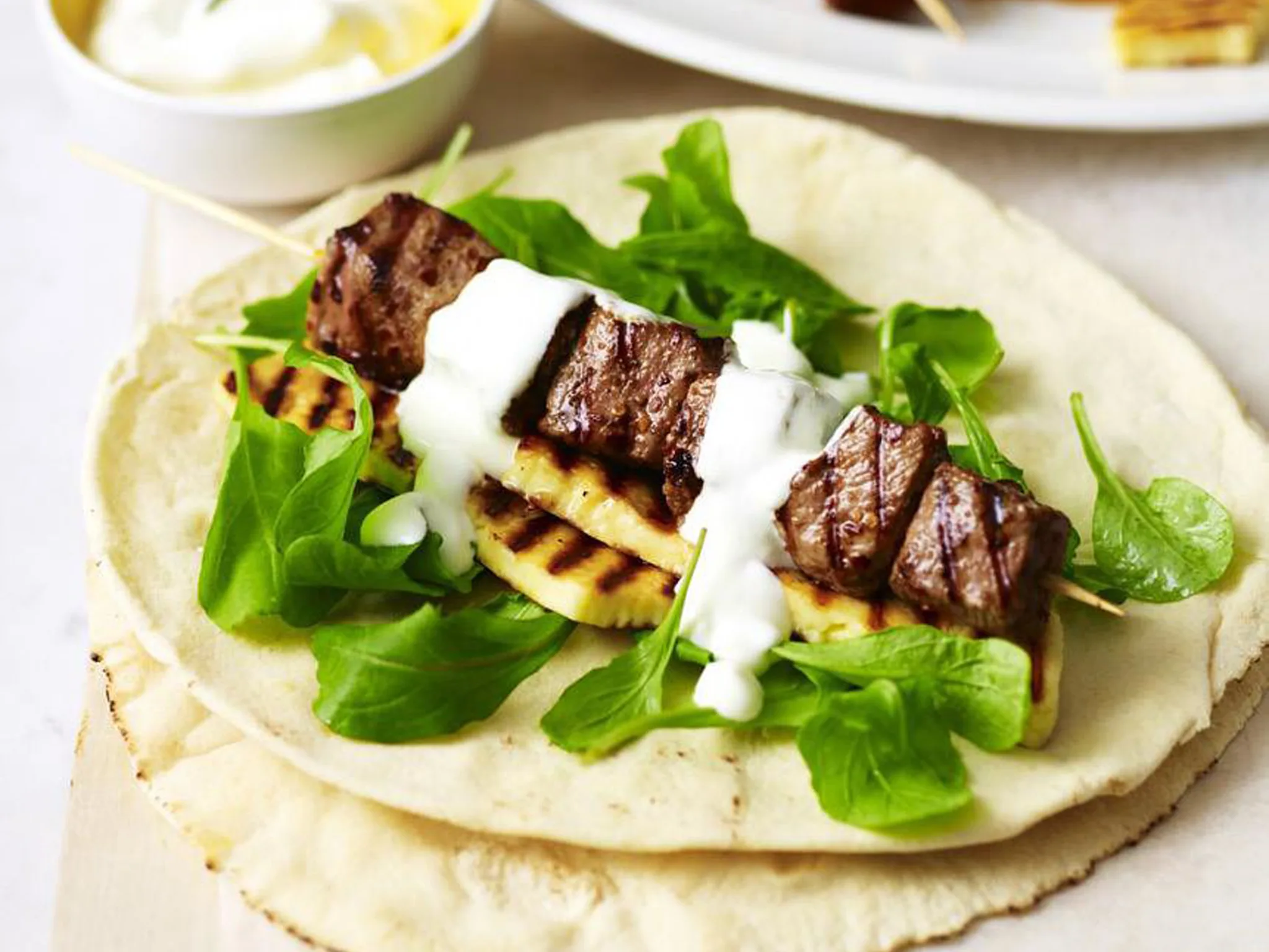 lamb haloumi wraps