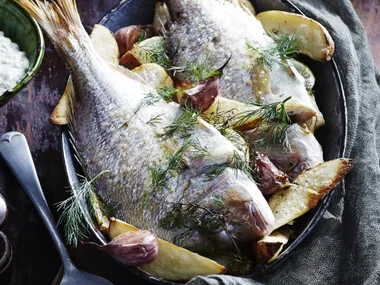 ROASTED SNAPPER WITH HORSERADISH MAYO