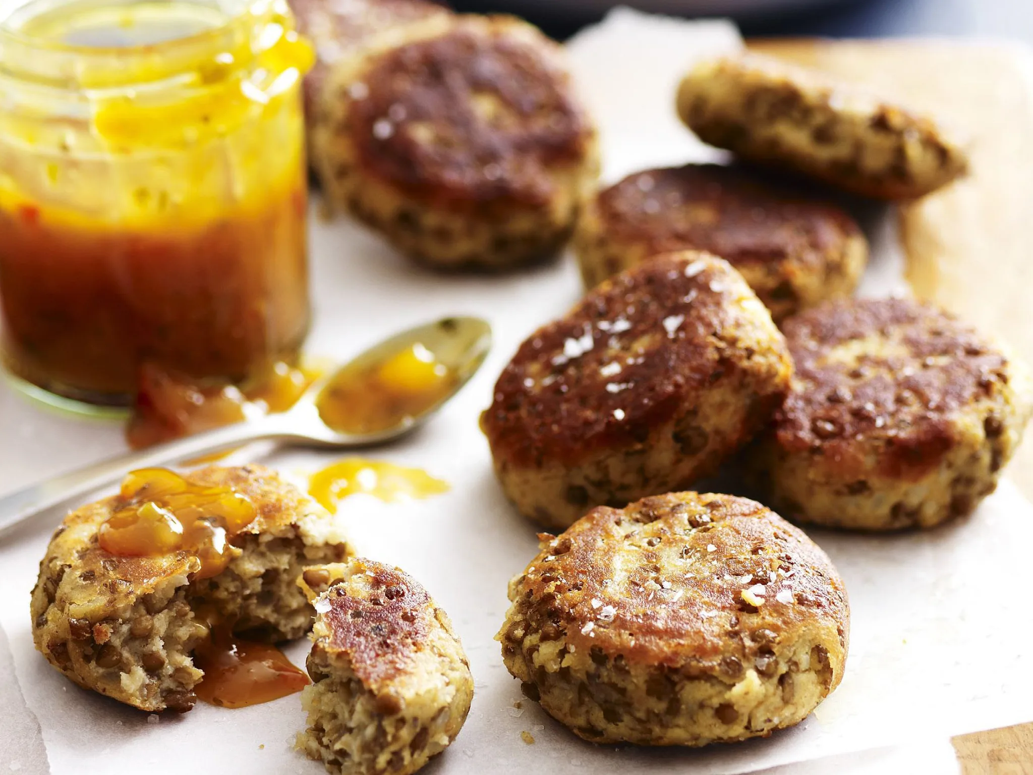 potato and lentil patties