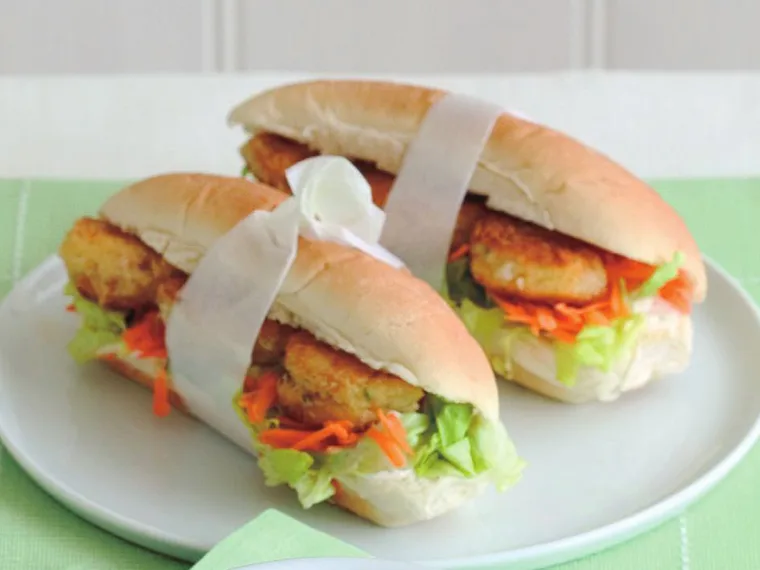 fish and salad burgers