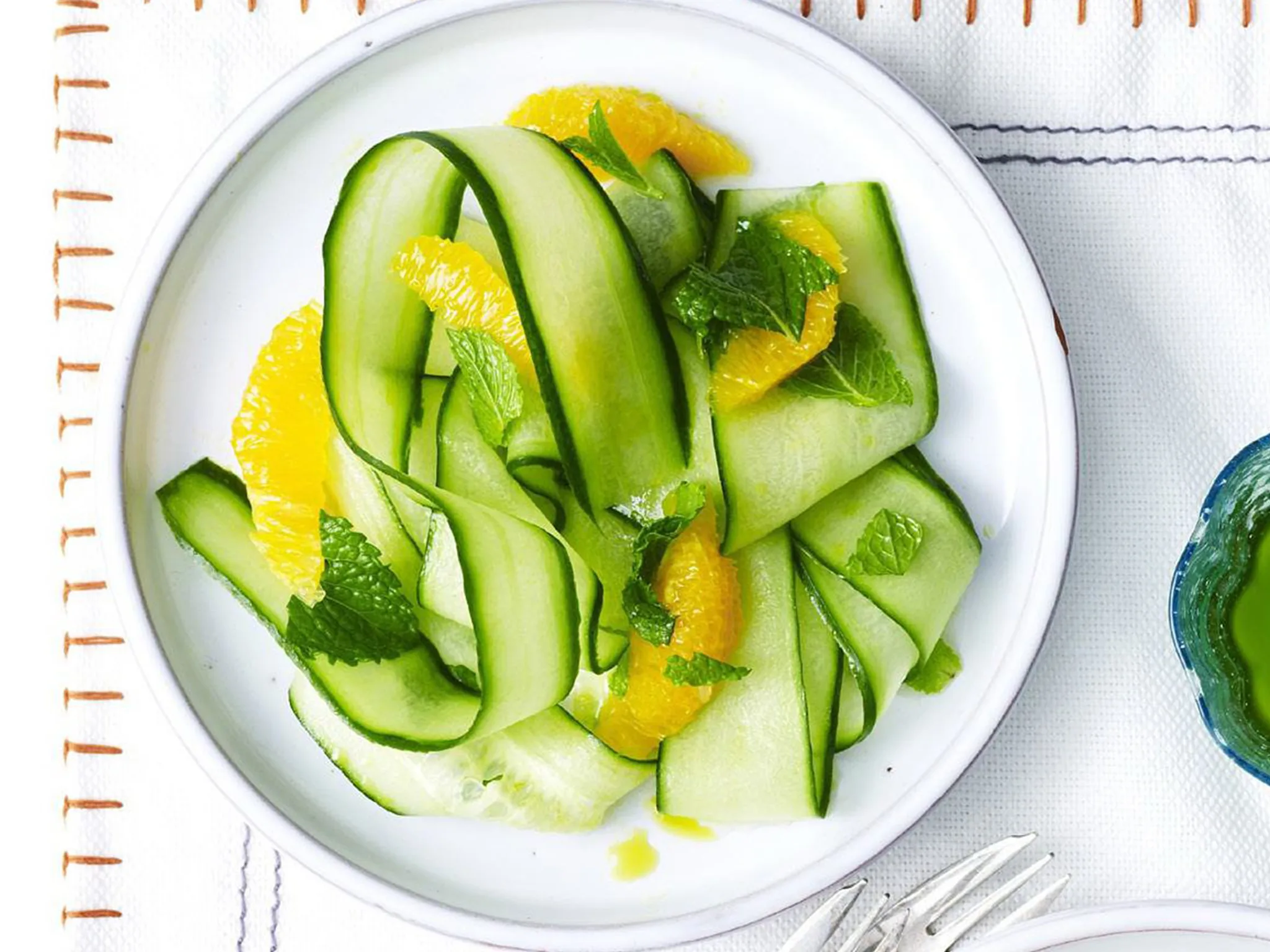 Sweet cucumber and orange salad