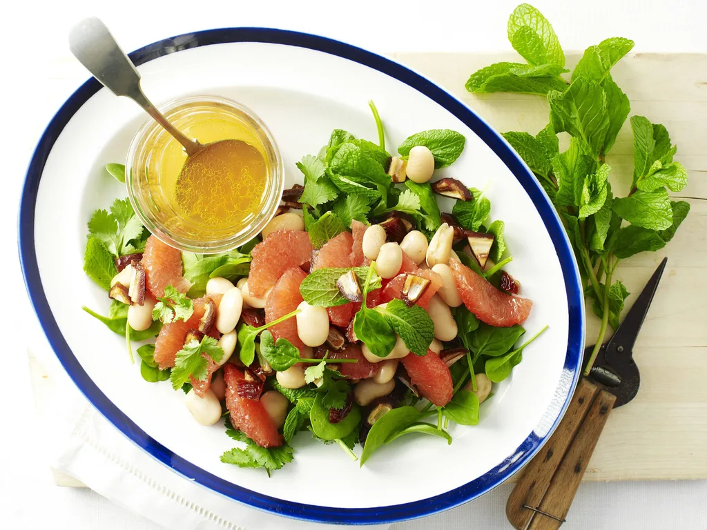 WHITE BEAN, GRAPEFRUIT AND HERB SALAD