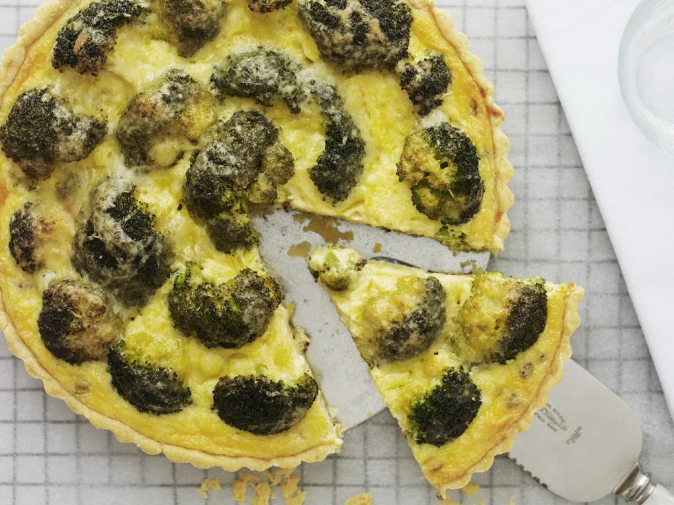 lemon and mustard broccoli flan