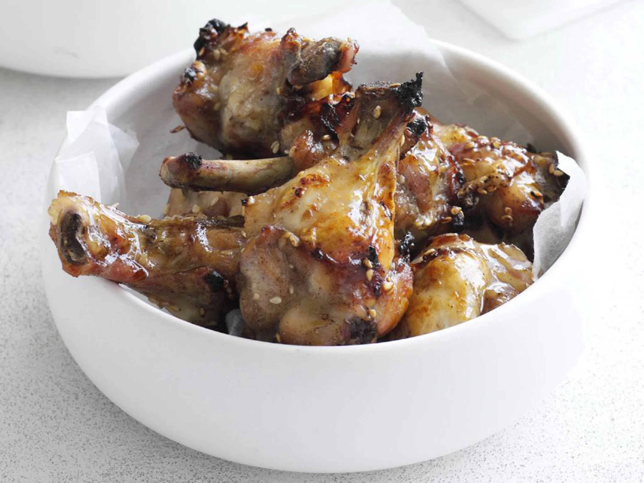 ROSEWATER AND SESAME CHICKEN DRUMETTES