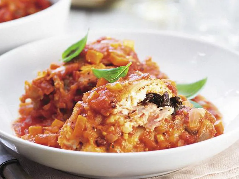 Chicken Stuffed with Ricotta, Basil and Prosciutto