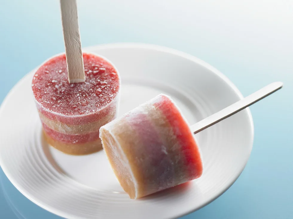 strawberry & peach tequila popsicles