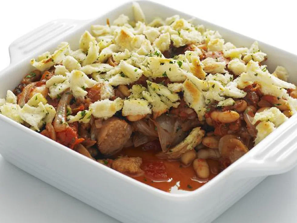 sausage and cannellinibean bake