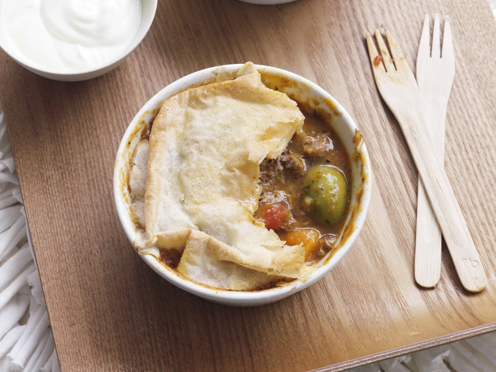 Moroccan-spiced chunky lamb pies