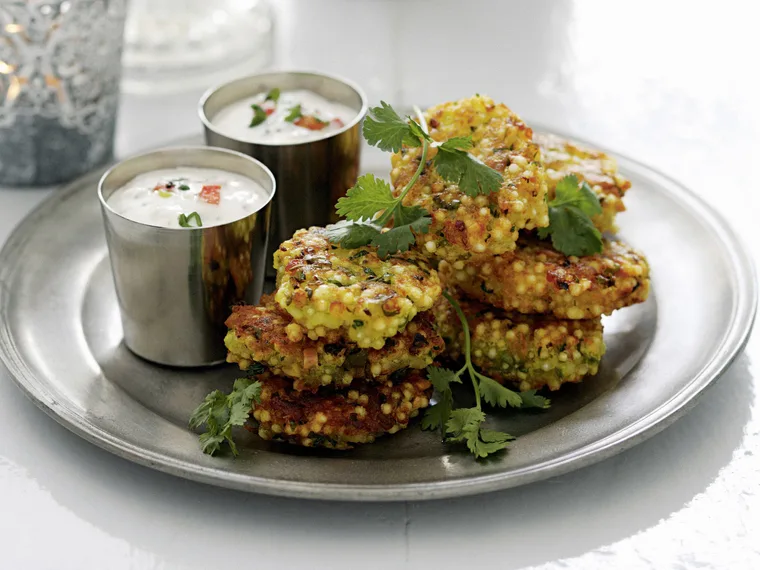 crisp potato and peanut cakes