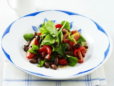 ROASTED CAPSICUM, TOMATO ANDBORLOTTI BEAN SALAD