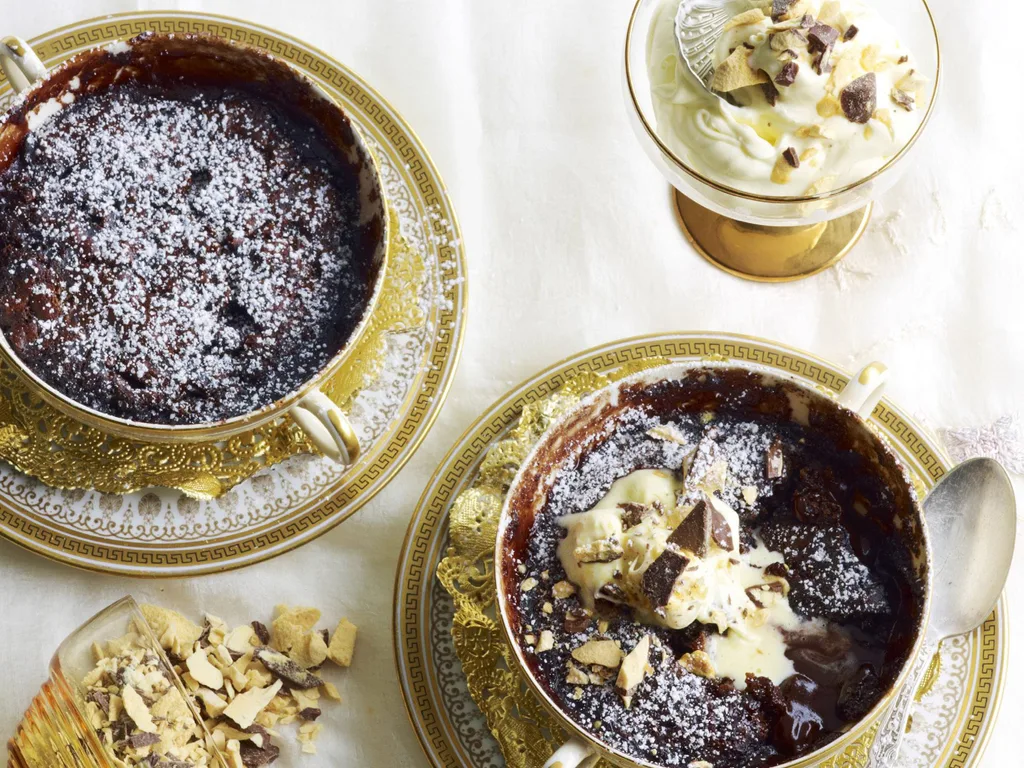 chocolate honeycomb self-saucing pudding