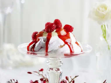raspberry rose meringues