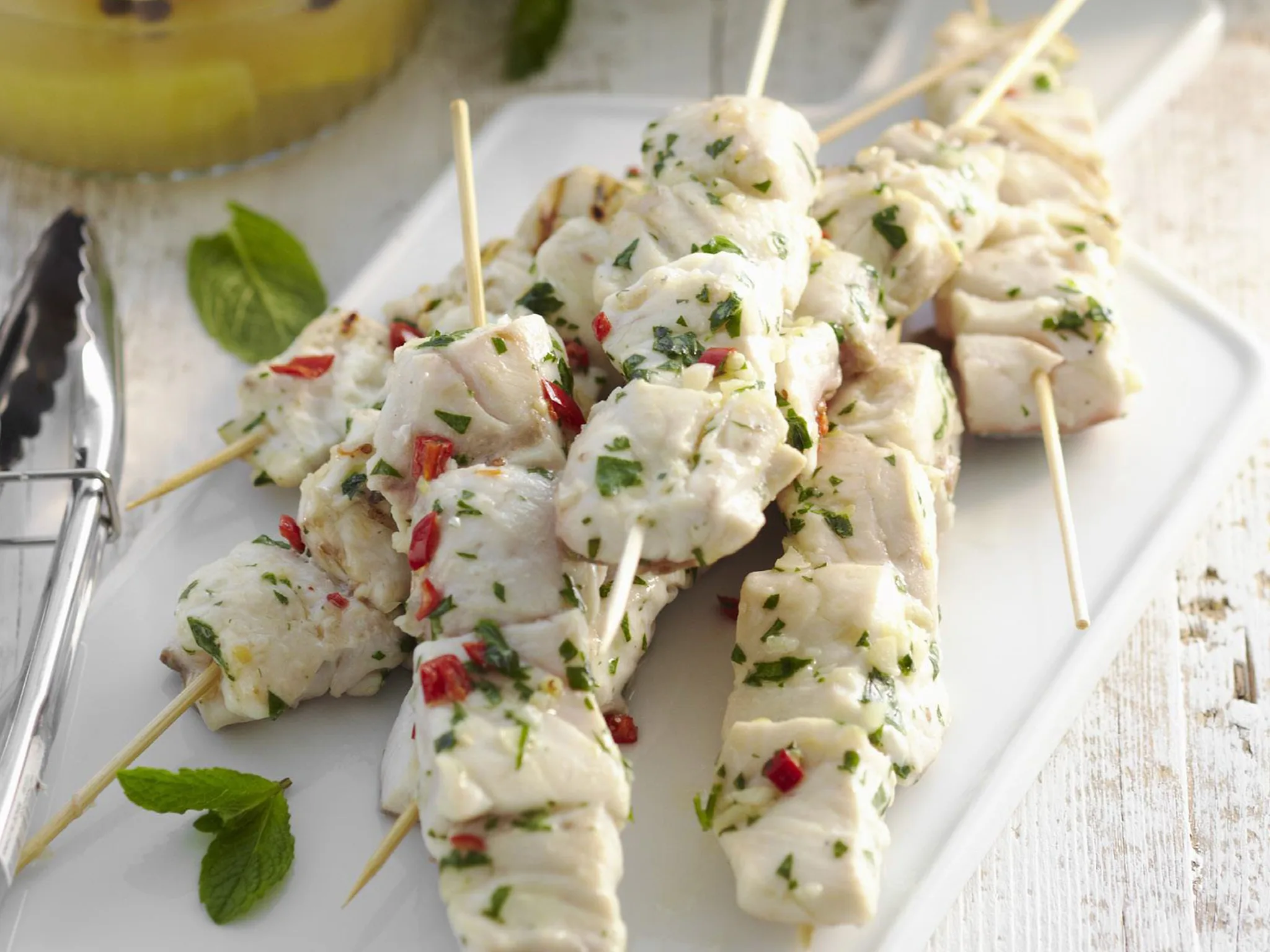 moroccan fish kebabs with preserved lemon couscous