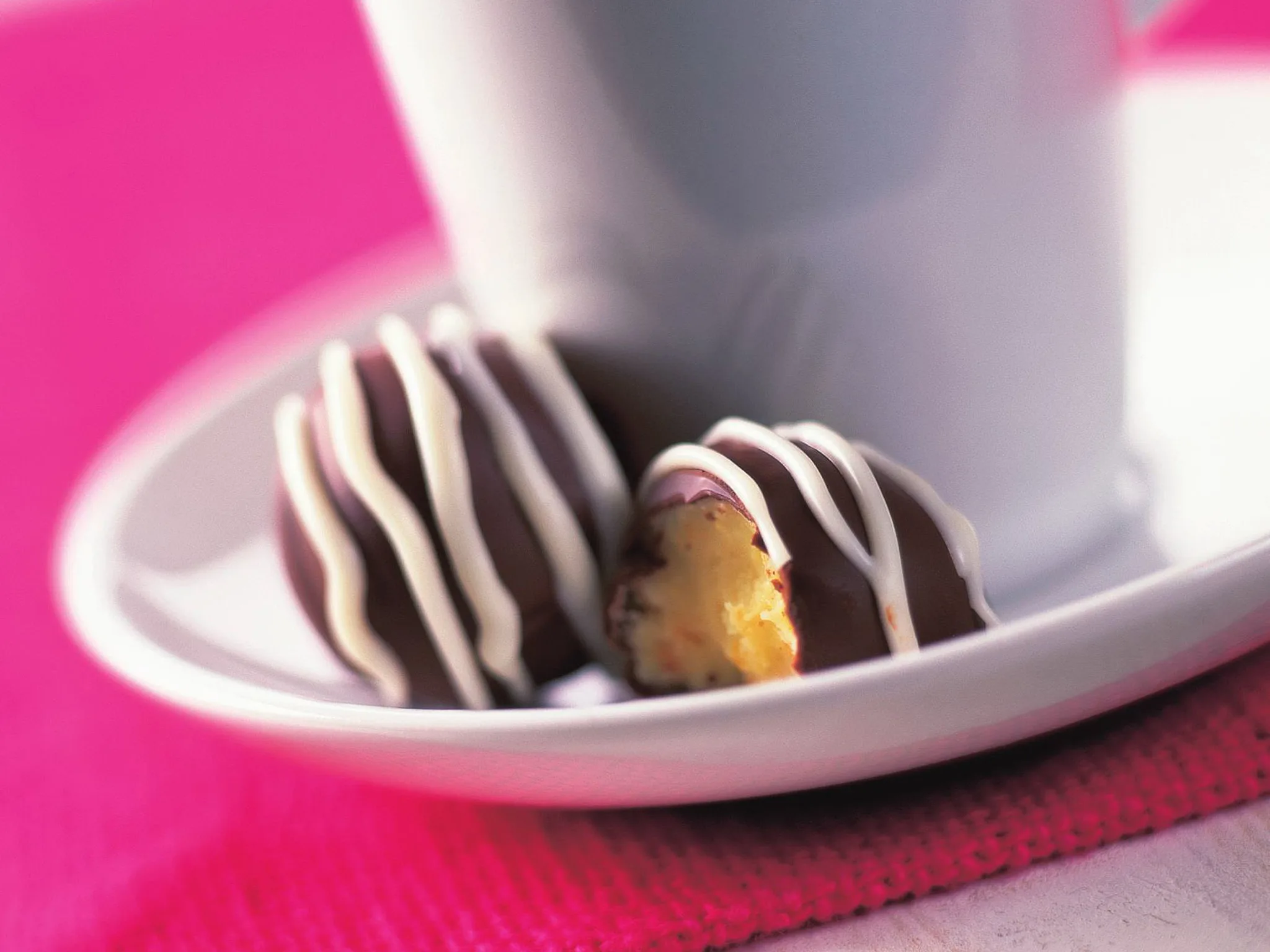 white chocolate and frangelico truffles