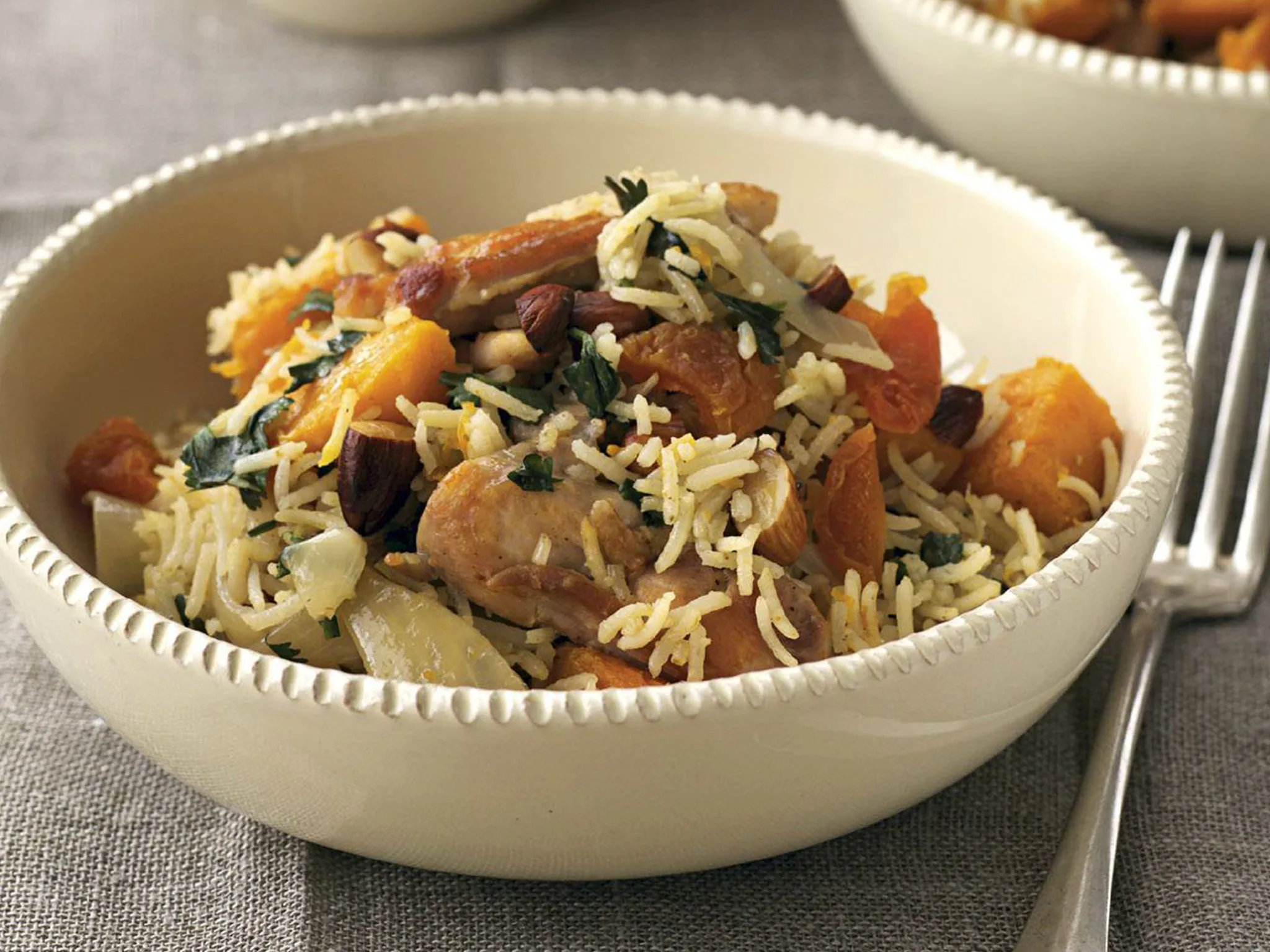 One-pot spiced chicken, pumpkin and rice