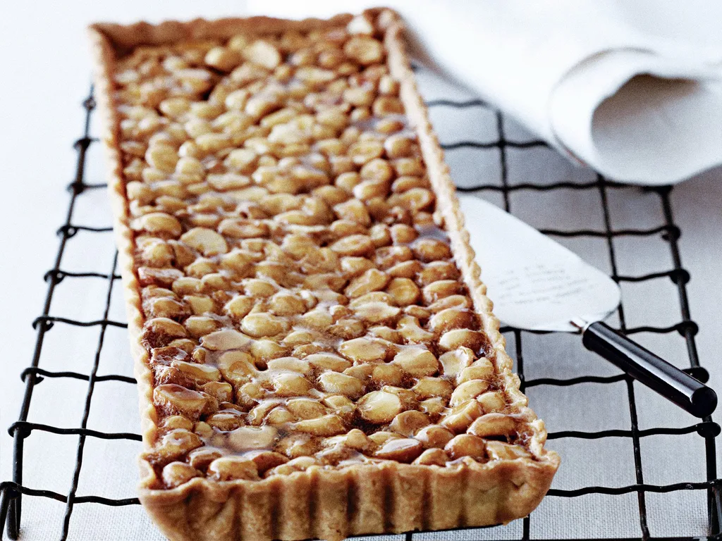 macadamia golden syrup tart