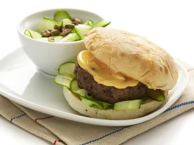 nutty beef burgers