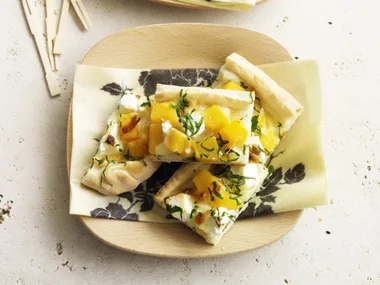 Pumpkin and fetta pide