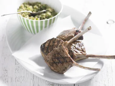 tabbouleh with charred lamb