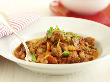 Sausages with borlotti beans