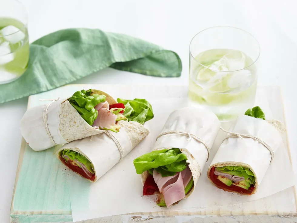 spicy ham and avocado wrap