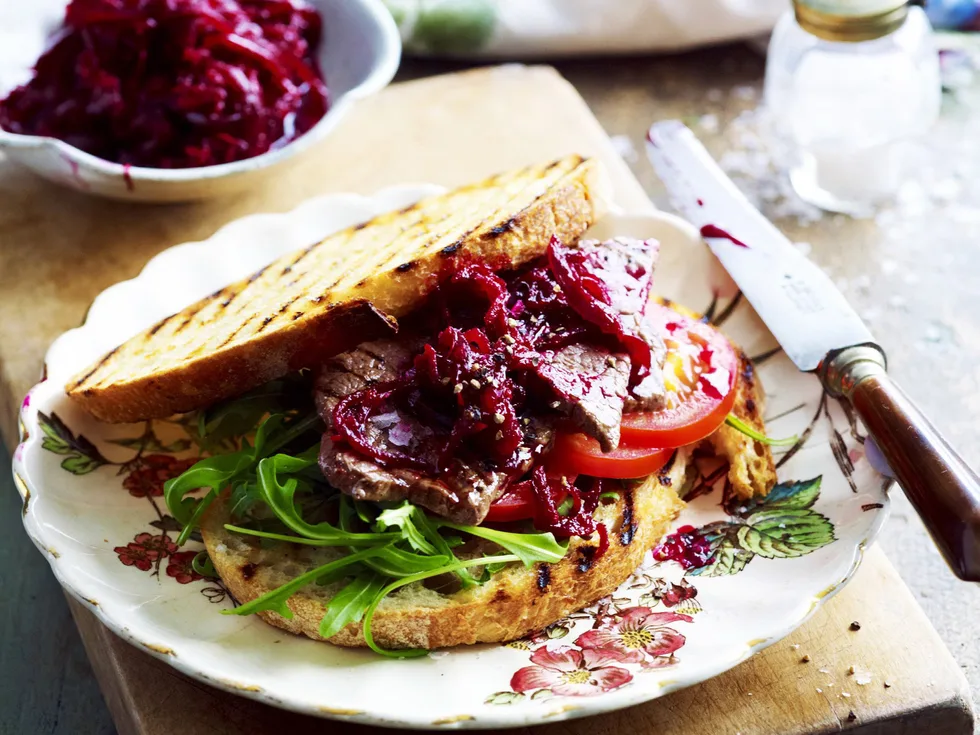 Caramelised onion and beetroot relish