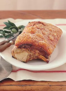 Lemon and garlic rack of pork