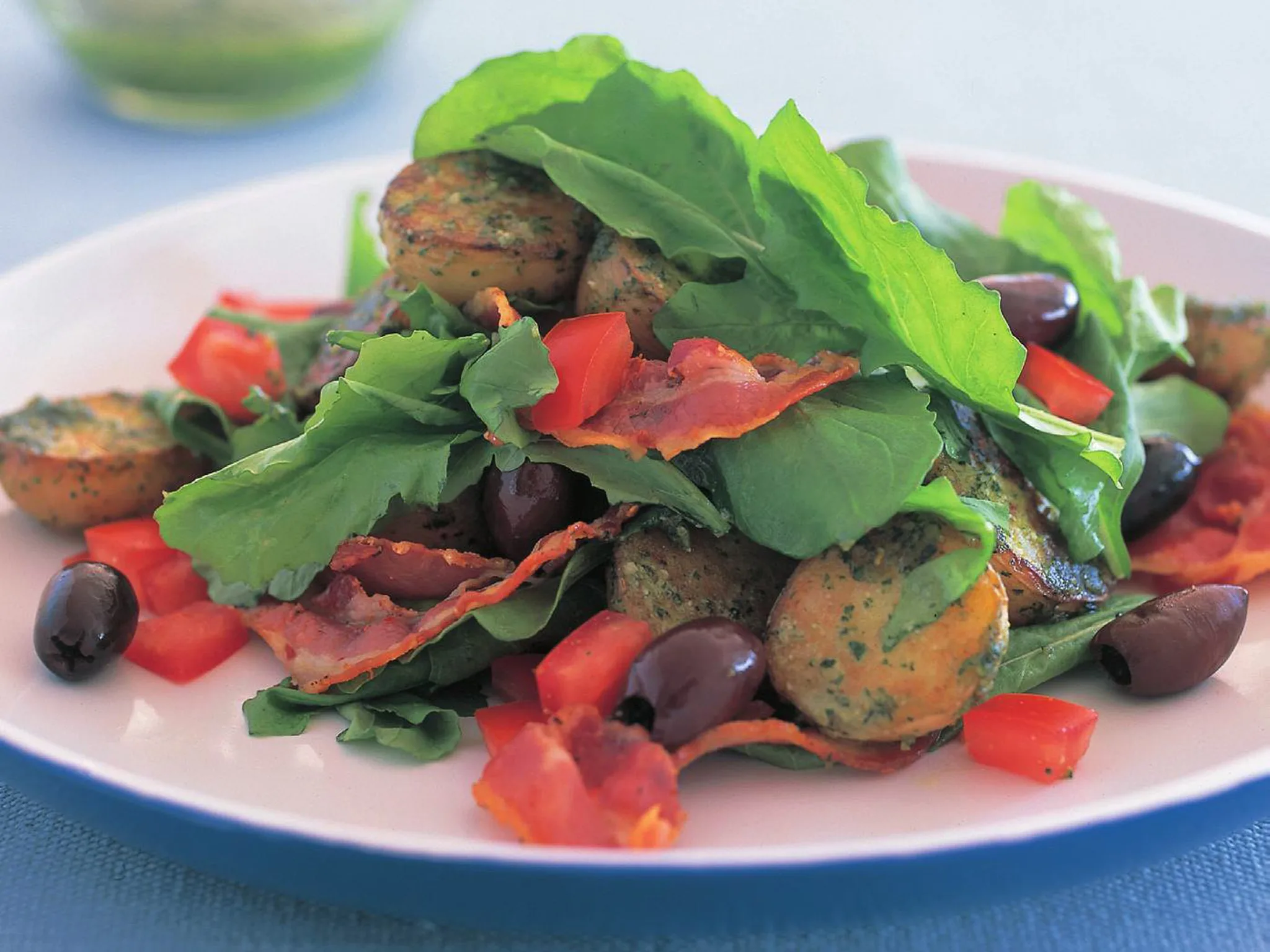 crisp spicy pancetta and roasted potato salad