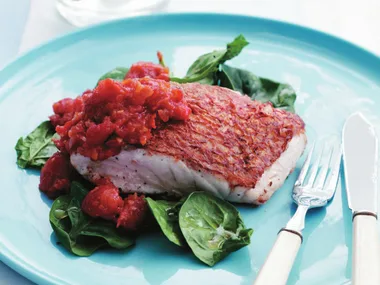SNAPPER WITH SPICY TOMATO SAUCE