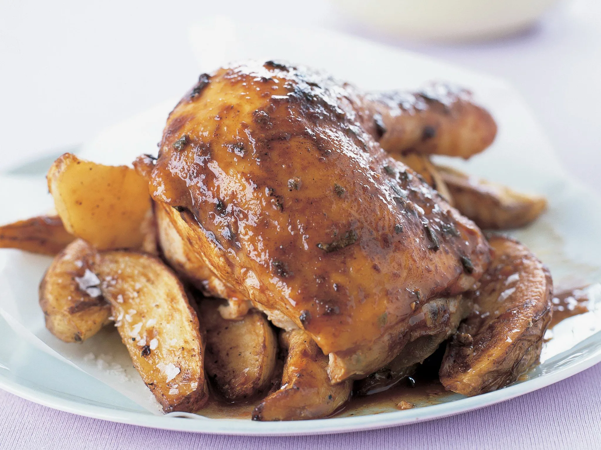 Slow-roasted portuguese chicken