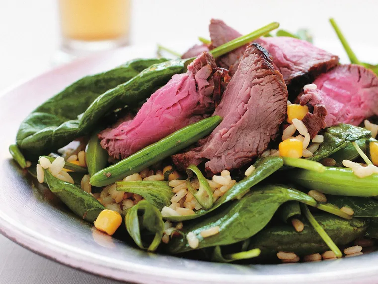 beef and rice salad