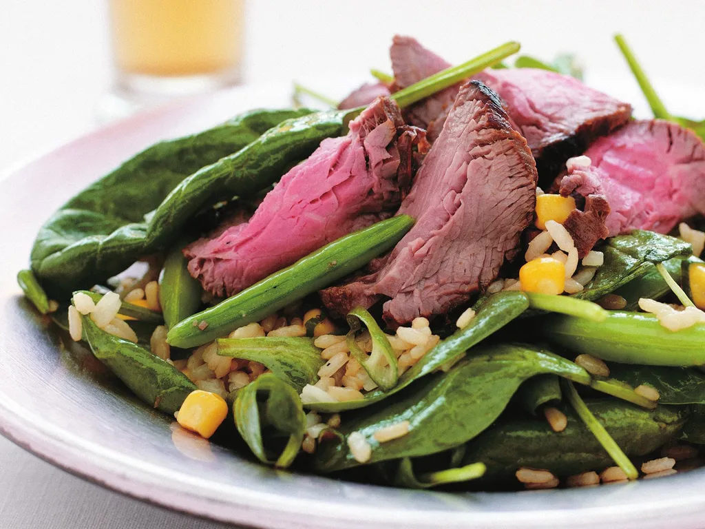 beef and rice salad