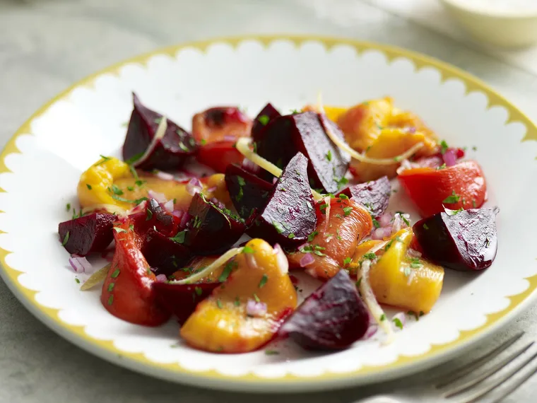 roasted capsicum and beetroot salad