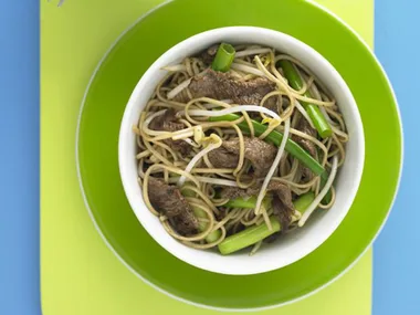 teriyaki beef and soba stir-fry