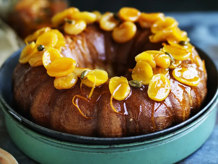 Cardamom savar in with APRICOTS IN DESSERT WINE SYRUP