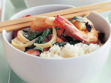 Prawn green curry