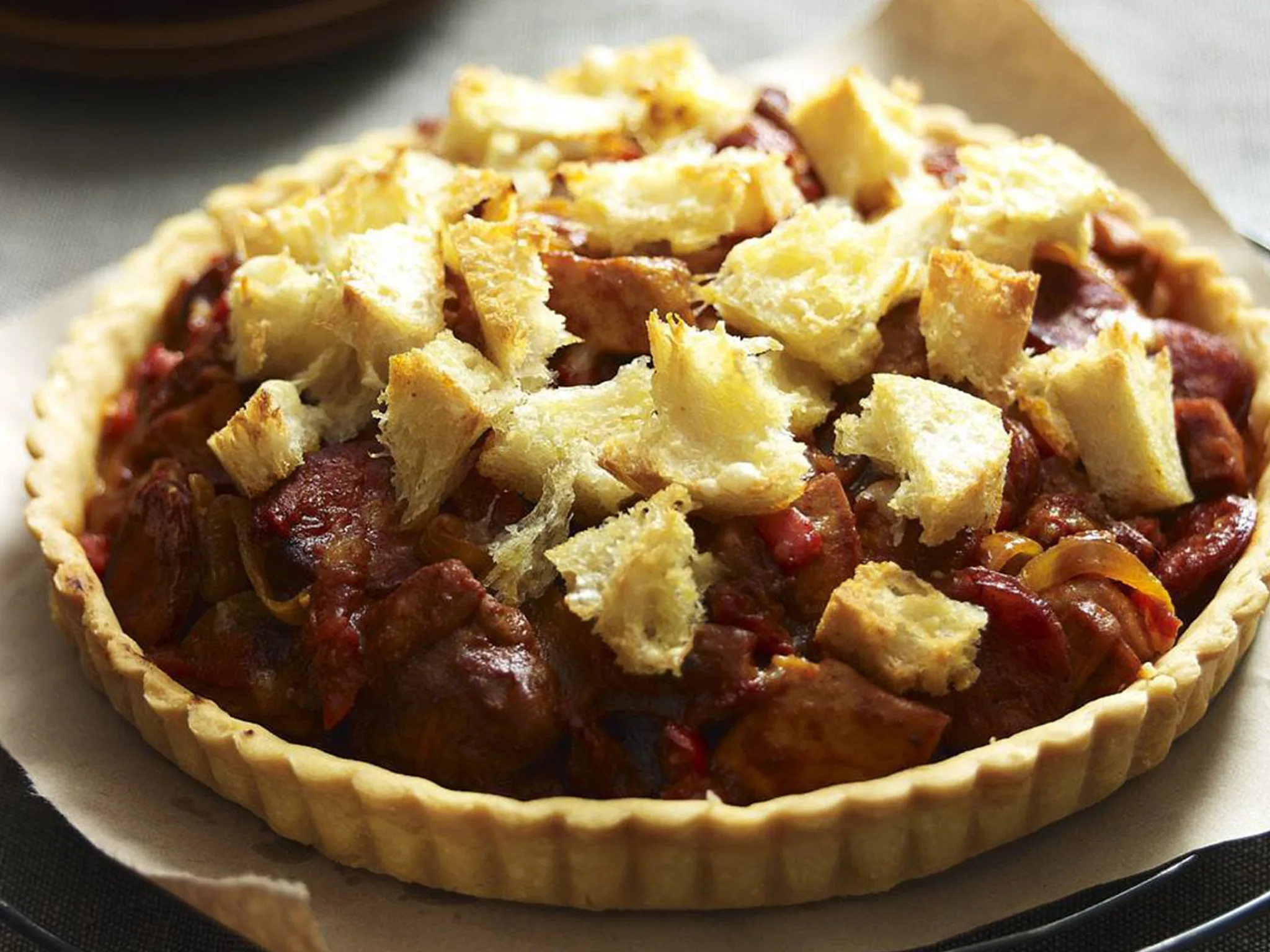 smoky paprika chicken tart