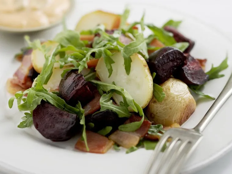 roasted beetroot & potato salad