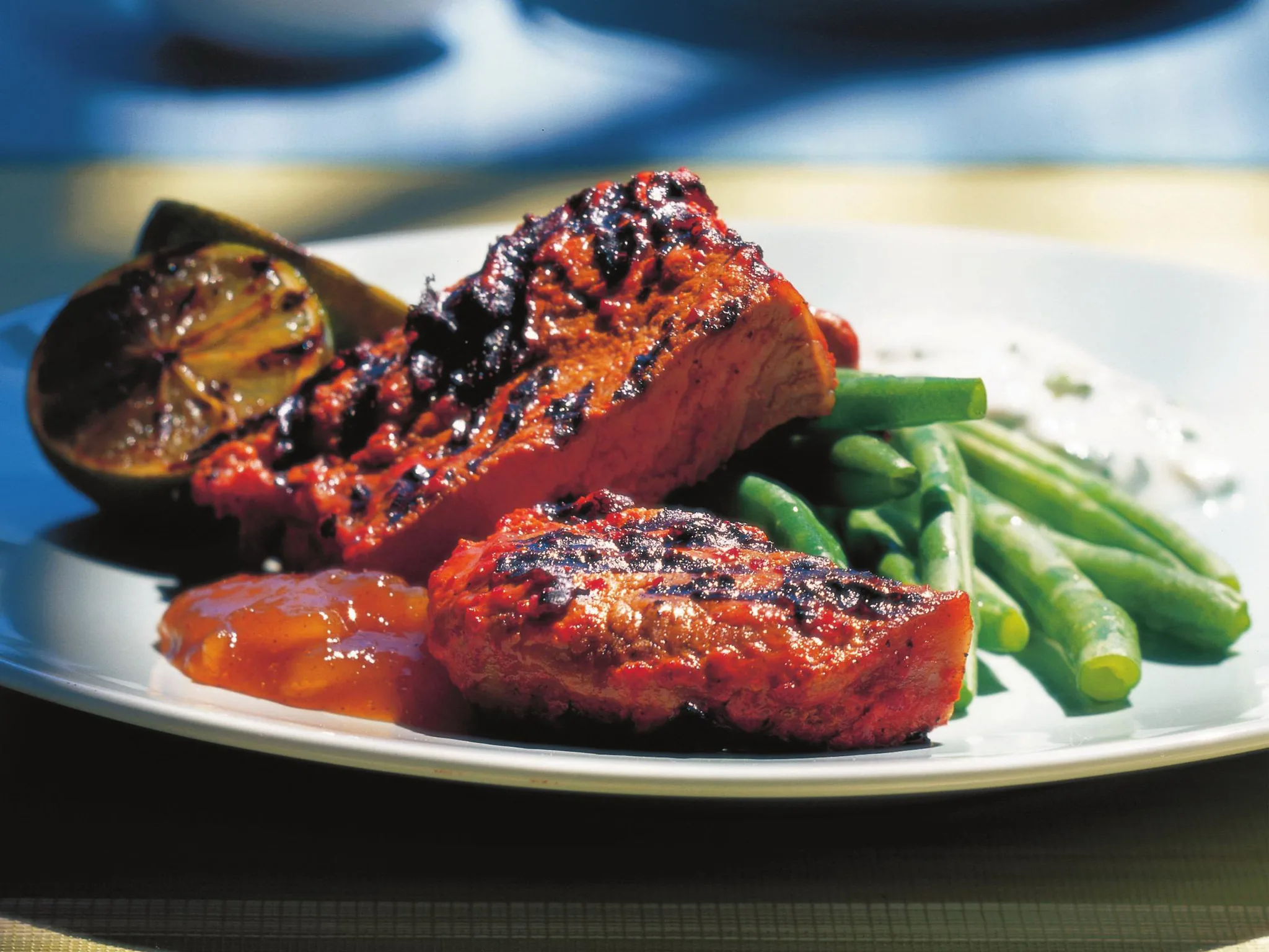 tandoori beef with grilled limes