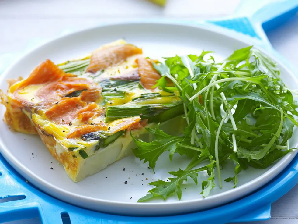 smoked trout frittata