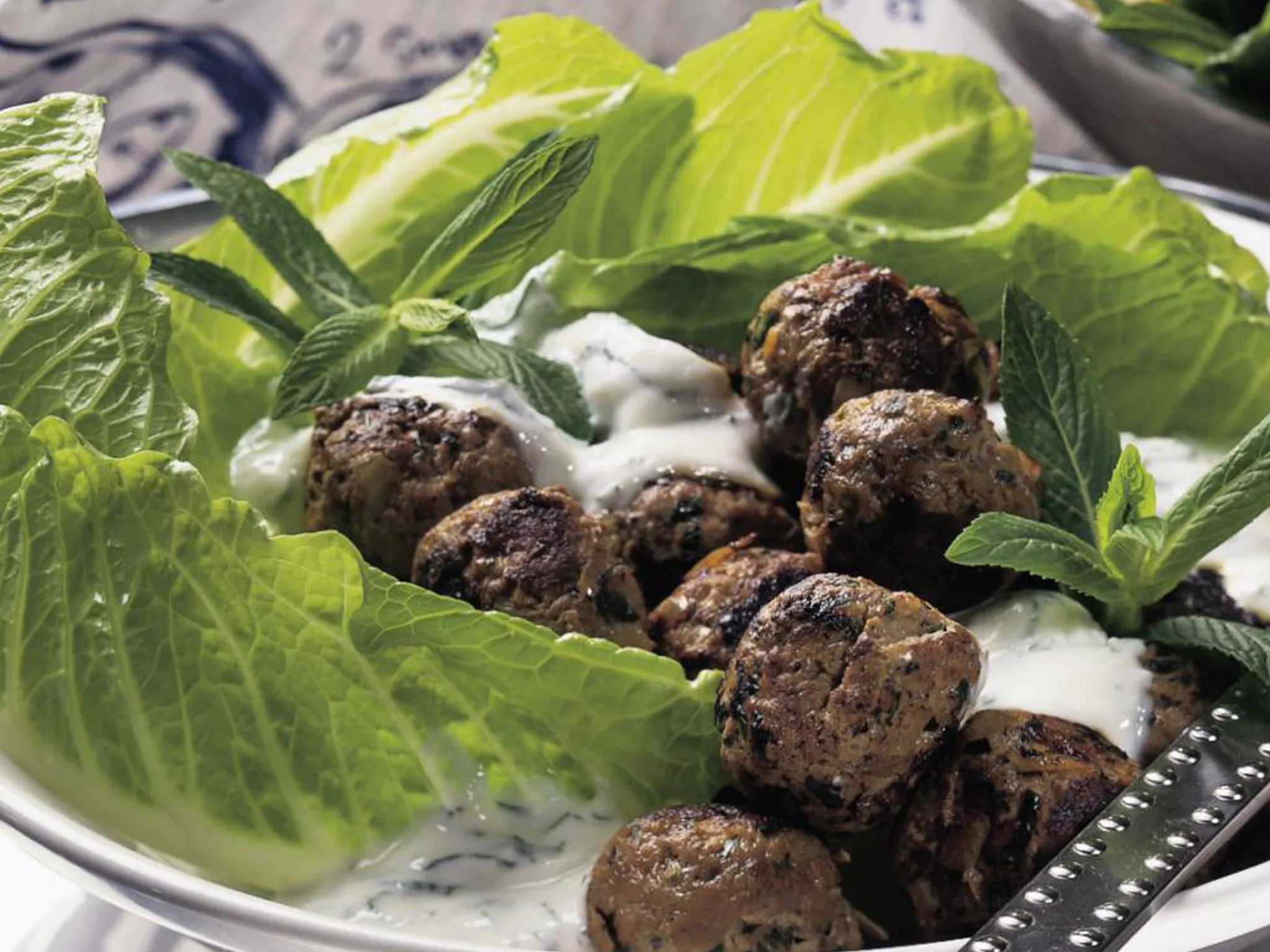 meatballs with   lemon         yogurt sauce