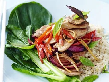 sticky pork stir-fry