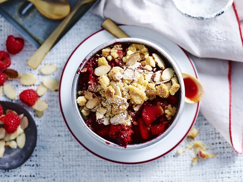 Apple and raspberry almond crumbles | Women's Weekly Food