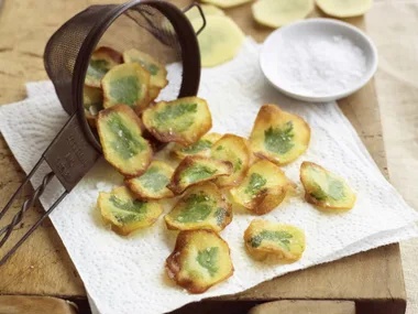 potato and parsley wafers