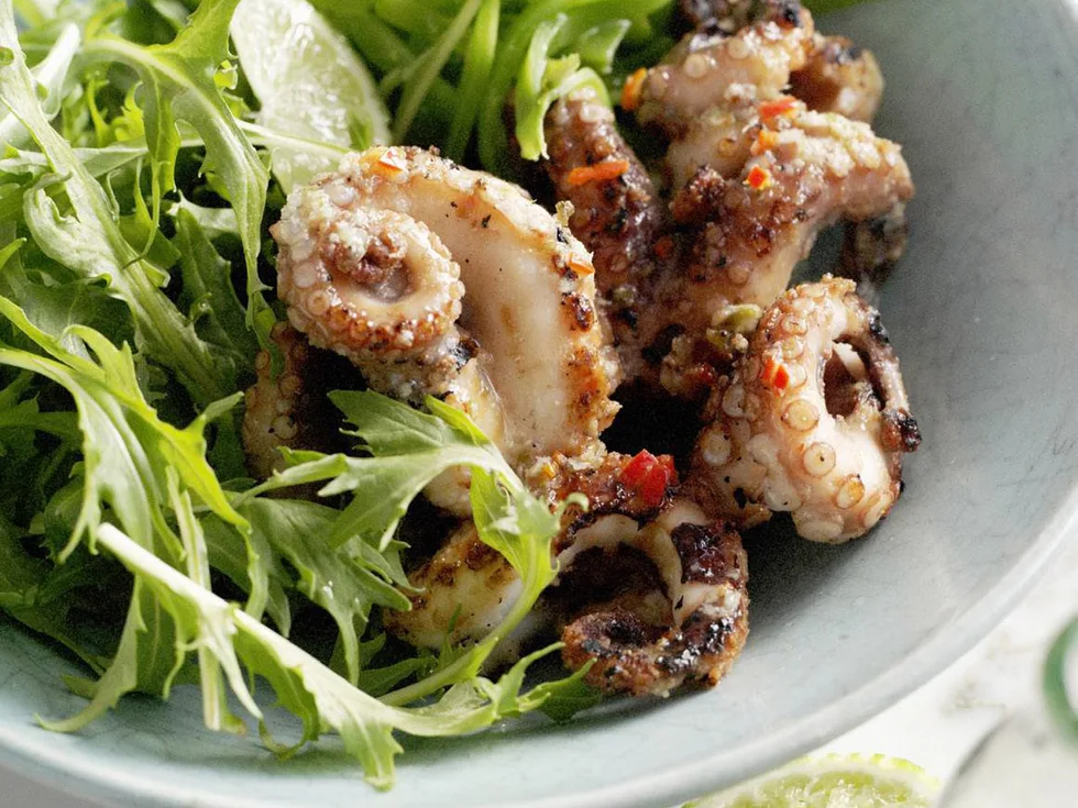 char-grilled octopus salad