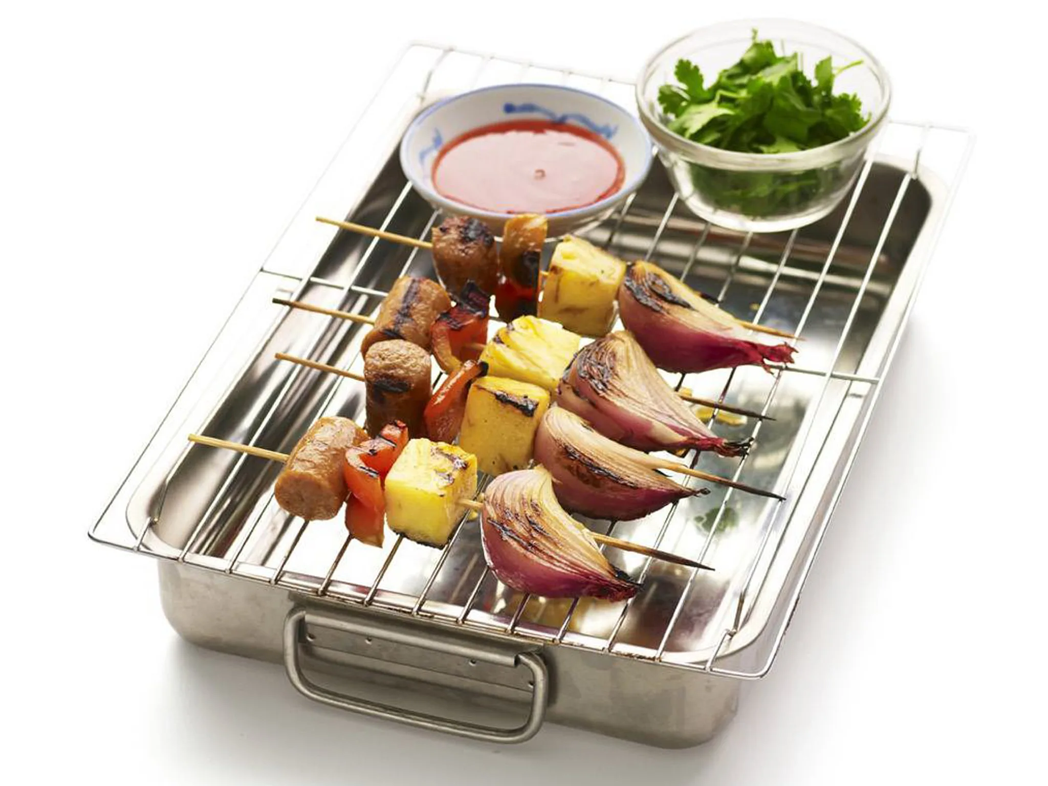 sweet and sour sausage kebabs
