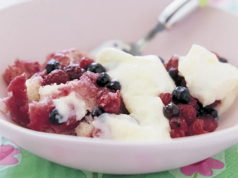 berry trifle with mousse filling